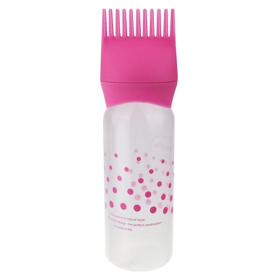Salon Hair Coloring Bottle with Detachable Brush Applicator for Precise Liquid Dispensing and Easy Washing Hair Care Styling Tool