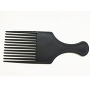 Salon Hair Pick Styling Brush for Curly Afro Hair Care Long Tooth Comb Detangling Hairdressing Tool,Black,One Size