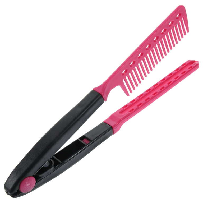 Salon Hair Straightening Comb Flat Iron Brush