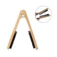 thumbnail image 1 of Salon Hairdressing Wooden Clamp Straightening Double Comb Hair Brush Tool, 1 of 1
