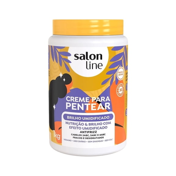 Salon Line - Linha Creme para Pentear - Brilho Umidificado 1000 Gr - (Combing Cream Collection - Wet Look Net 35.27 Oz)