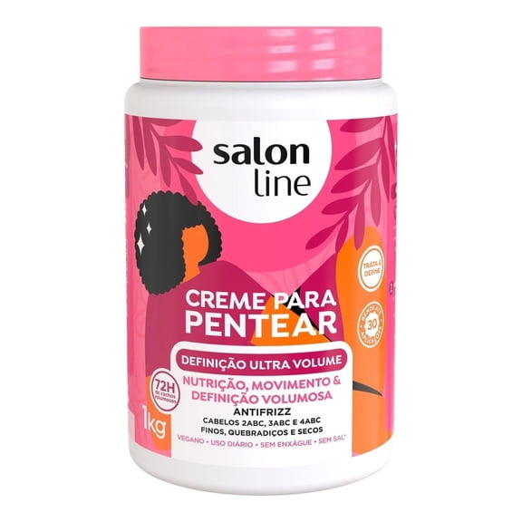 Salon Line - Linha Creme para Pentear - Definicao Ultra Volume 1 Kg - (Combing Cream Collection - Ultra Volume Definition Net 35.27 Oz)