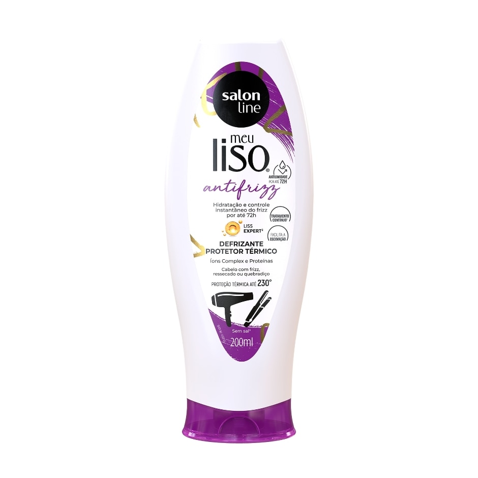 Salon Line - Linha Meu Liso (Antifrizz) - Defrizante Protetor Termico ...