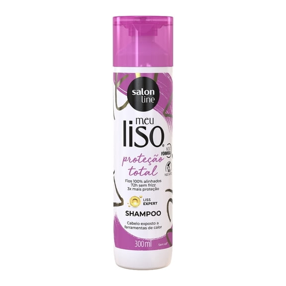 Salon Line - Linha Meu Liso (Protecao Total) - Shampoo 300 ML - (My Straight (Total Protection) Collection - Shampoo 10.14 Fl Oz)