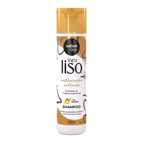 Salon Line - Linha Meu Liso (Restauracao Intensa) - Shampoo 300 ML - (My Straight (Intense Repair) Collection - Shampoo 10.14 Fl Oz)
