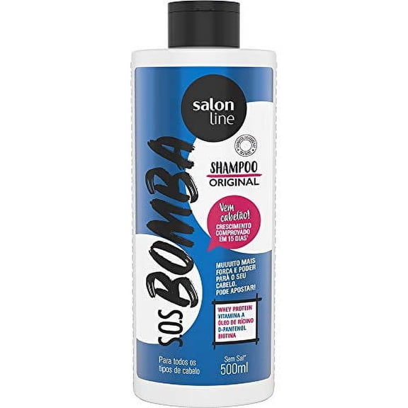 Salon Line - Linha SOS Bomba (Crescimento) - Shampoo 500 ML - (SOS Bomb (Growth) Collection - Shampoo 16.90 Fl Oz)