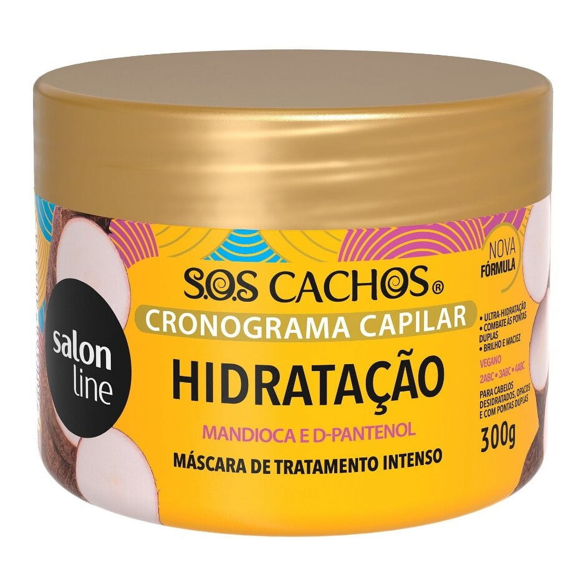 Salon Line - Linha SOS Cachos (Cronograma Capilar) - Mascara de Hidratacao 300 Gr - (SOS Curls (Capillary Schedule) Collection - Moisturizing Mask Net 17.63 Oz)