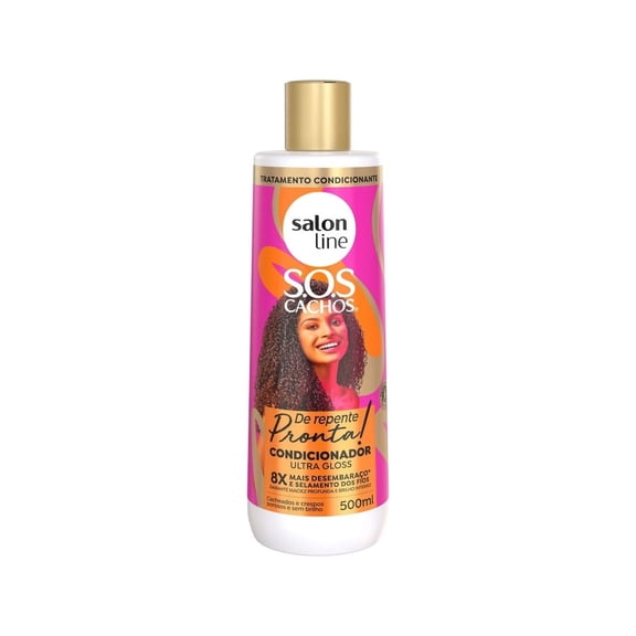 Salon Line - Linha SOS Cachos (De Repente Pronta) - Condicionador Ultra Gloss 500 Ml - (SOS Curls (Suddenly Ready) Collection - Ultra Gloss Conditioner 16.91 Fl Oz)