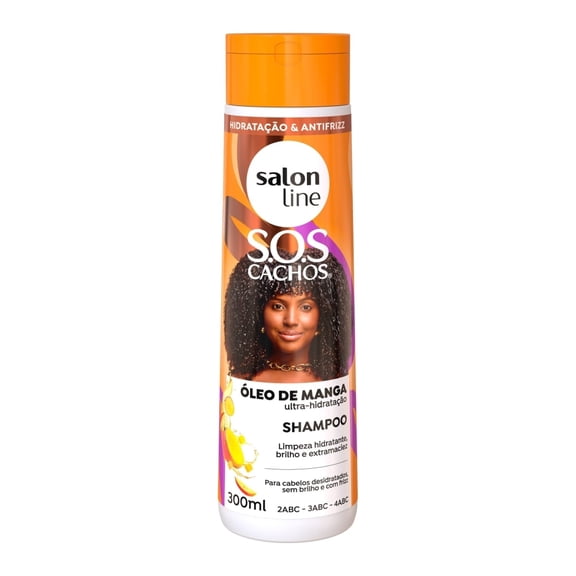 Salon Line - Linha SOS Cachos (Oleo de Manga) - Shampoo 300 ML - (SOS Curls (Mango Oil) Collection - Shampoo 10.14 Fl Oz)