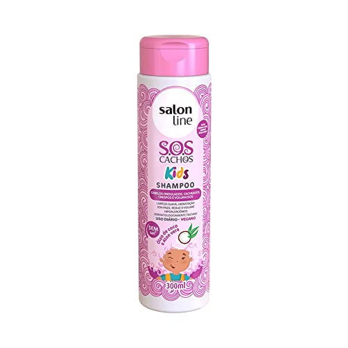 Salon Line - Linha SOS Cachos Kids (Hidratacao) - Shampoo 300 ML - (SOS Curls Kids (Moisturization) Collection - Shampoo 10.14 Fl Oz)