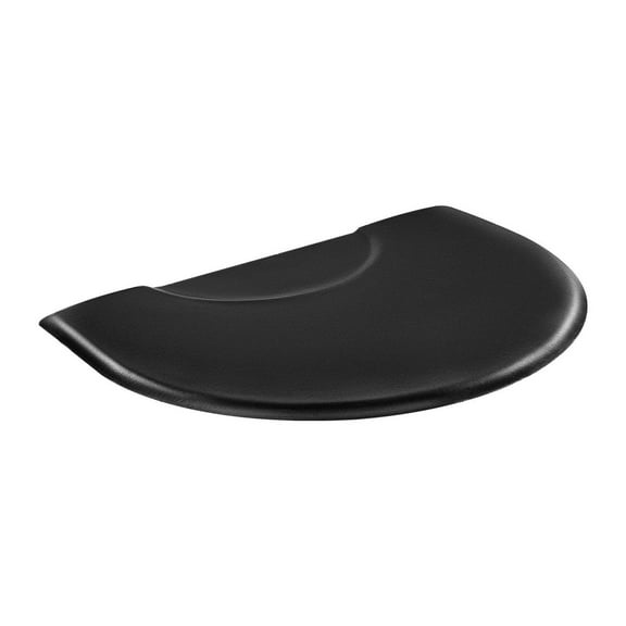Salon Mat for Hair Stylist, 3 x 4 FT Semi-circle Salon Chair Mat, 1-inch Thickened Anti Fatigue Barber Shop Floor Mat with Round Cut Out, Easy-to-Clean PVC Surface & Anti-Trip Beveled Edges