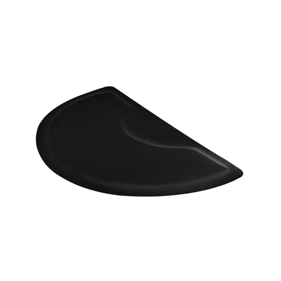 Salon Mat for Hair Stylist, 3x5 FT Semi-Circle Barber Mat, 1/2 Inch Thick Anti Fatigue Floor Mat with Chair Cutout, Easy Clean PVC Surface & Beveled Edges