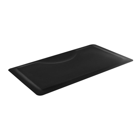 Salon Mat for Hair Stylist 3x5 FT, Anti Fatigue Barber Mat 1/2 Inch Thick PVC+NBR, Round Cut Out Chair Mat, Non-Slip Beveled Edge