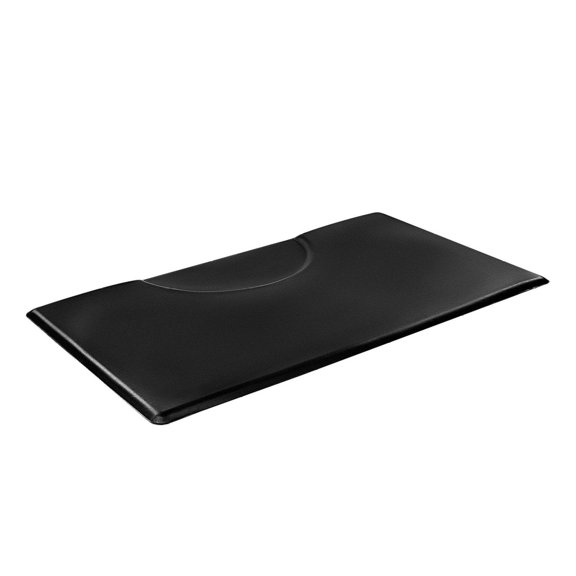 Salon Mat for Hair Stylist 3x5 FT, Anti Fatigue Barber Mat 7/8" Thick PVC+PU, Round Chair Cutout, Anti-Trip Beveled Edge, Non-Slip Floor Mat