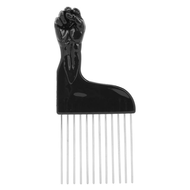 Salon Metal Pick Comb Portable Detangle Styling Comb for Long Thick
