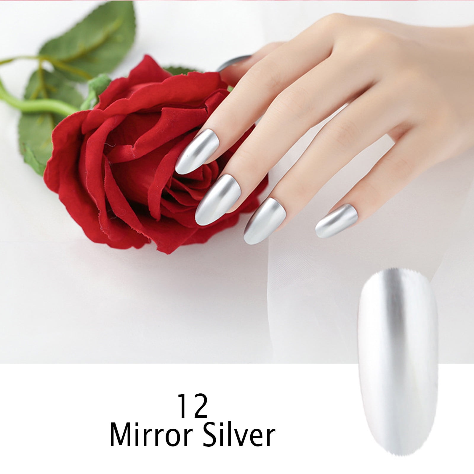 Salon Nail Polish kit Nail Care Non Toxic False Nails Silver Nail