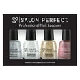 Salon Perfect 4Pack Assorted Glitter Nail Polish Set, 0.5 fl oz
