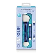 Salon Perfect 4-in-1 Viral Contour & Highlight Brush, For Sculpting & Defining, Dual-Ended & Multipurpose, 4 Brushes