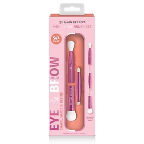 Salon Perfect 4-in-1 Viral Eye and Brow Brush, For Eyeshadow, Under Eye Concealer, Eye Liner & Brows, Blending & Defining, Dual-Ended & Multipurpose, 4 Brushes