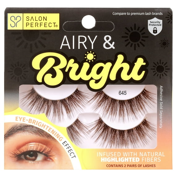 Salon Perfect Airy & Bright 645 Black False Eyelashes, 2 Pairs