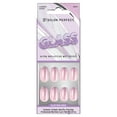 thumbnail image 1 of Salon Perfect Artificial Fake Press On Nails, 382 Glass Violet, Short Almond, File, Glue, and Prep Pad Included, 30 Nails, 1 of 8