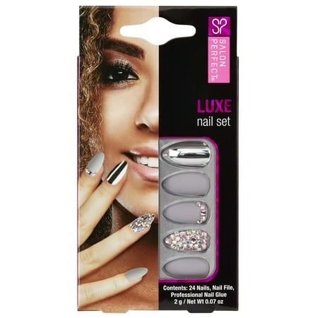 Salon Perfect Artificial Nail, Matte & Chrome