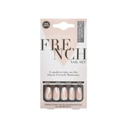 Salon Perfect Artificial Nails, 155 Modern French White Swirl, File & Glue Included, 30 Nails