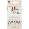 Salon Perfect Artificial Nails, Modern French Black French Tip, 24