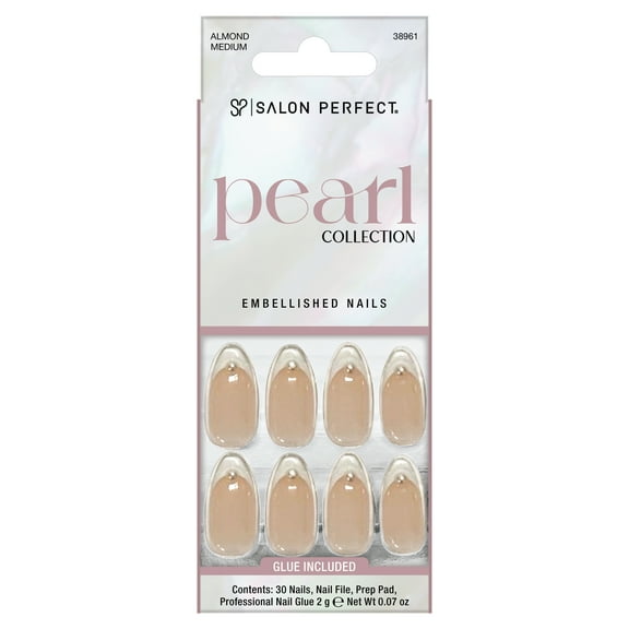 Salon Perfect Artificial Press on Nails, 170 Pearl French