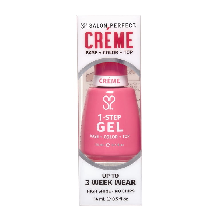Salon Perfect Crème One Step Gel, Oh Snap!, Pink Nail Polish, 0.5