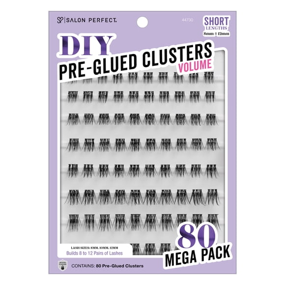 Salon Perfect DIY Volume Pre-Glued Clusters 80pc Short Lengths