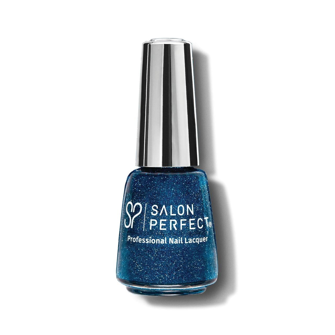Salon Perfect Flash Nail Polish, 375 Make It Flashy, Blue Glitter, 0.5 fl oz