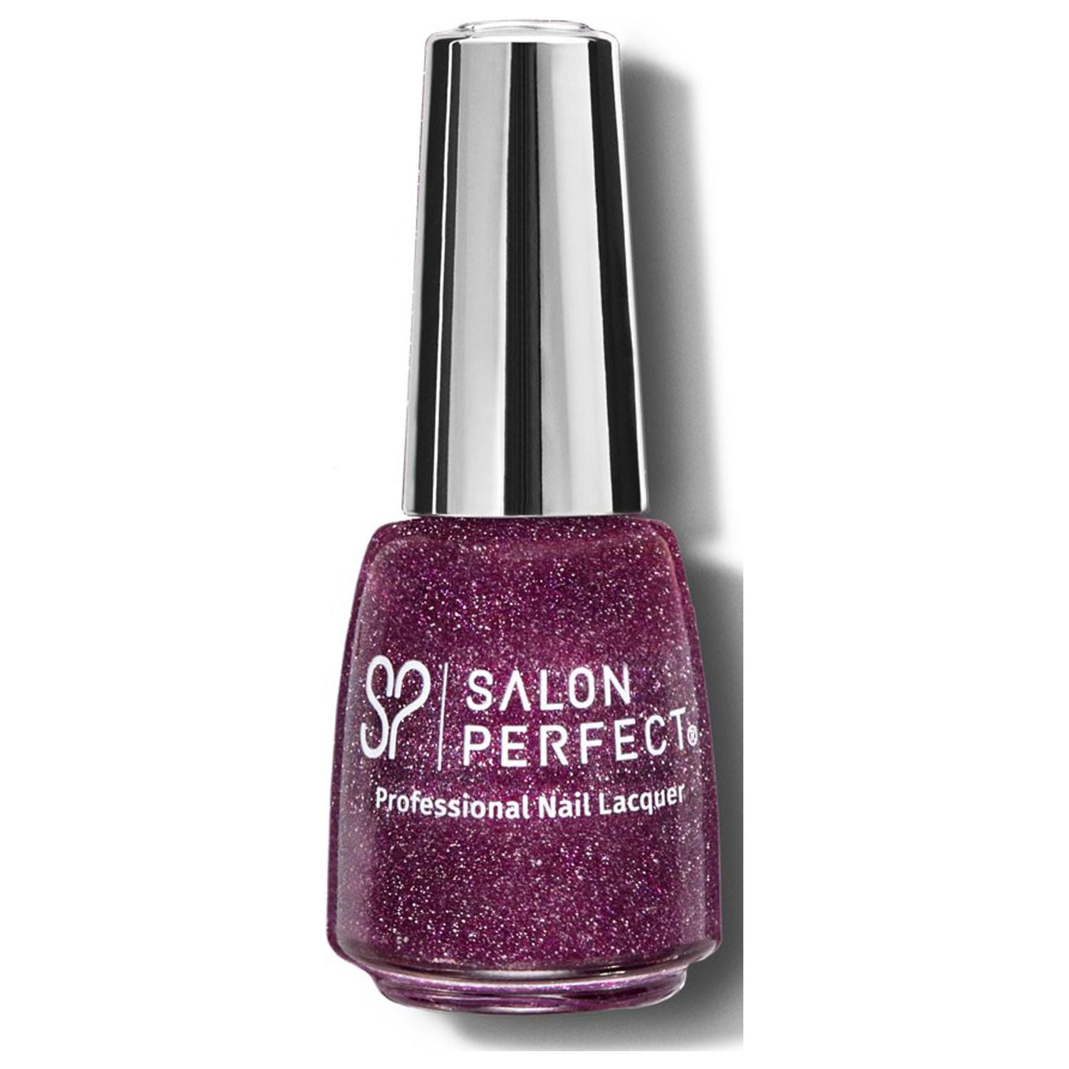 Salon Perfect Flash Nail Polish, 376 Shine & Dandy, Purple Glitter, 0.5 fl oz