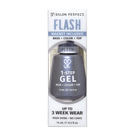 Salon Perfect Flash One Step Gel + Magnet Tool, Blue Nail Polish, 0.5 fl oz