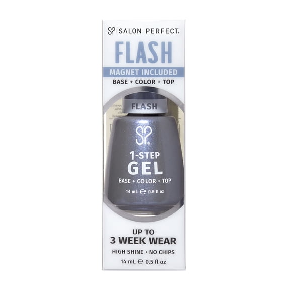 Salon Perfect Flash One Step Gel + Magnet Tool, Blue Nail Polish, 0.5 fl oz