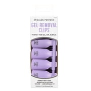 Salon Perfect Gel Nail Polish Remover Soak Off Clips with Double Ended Plastic Cuticle Pusher, Reusable, 11 Pieces