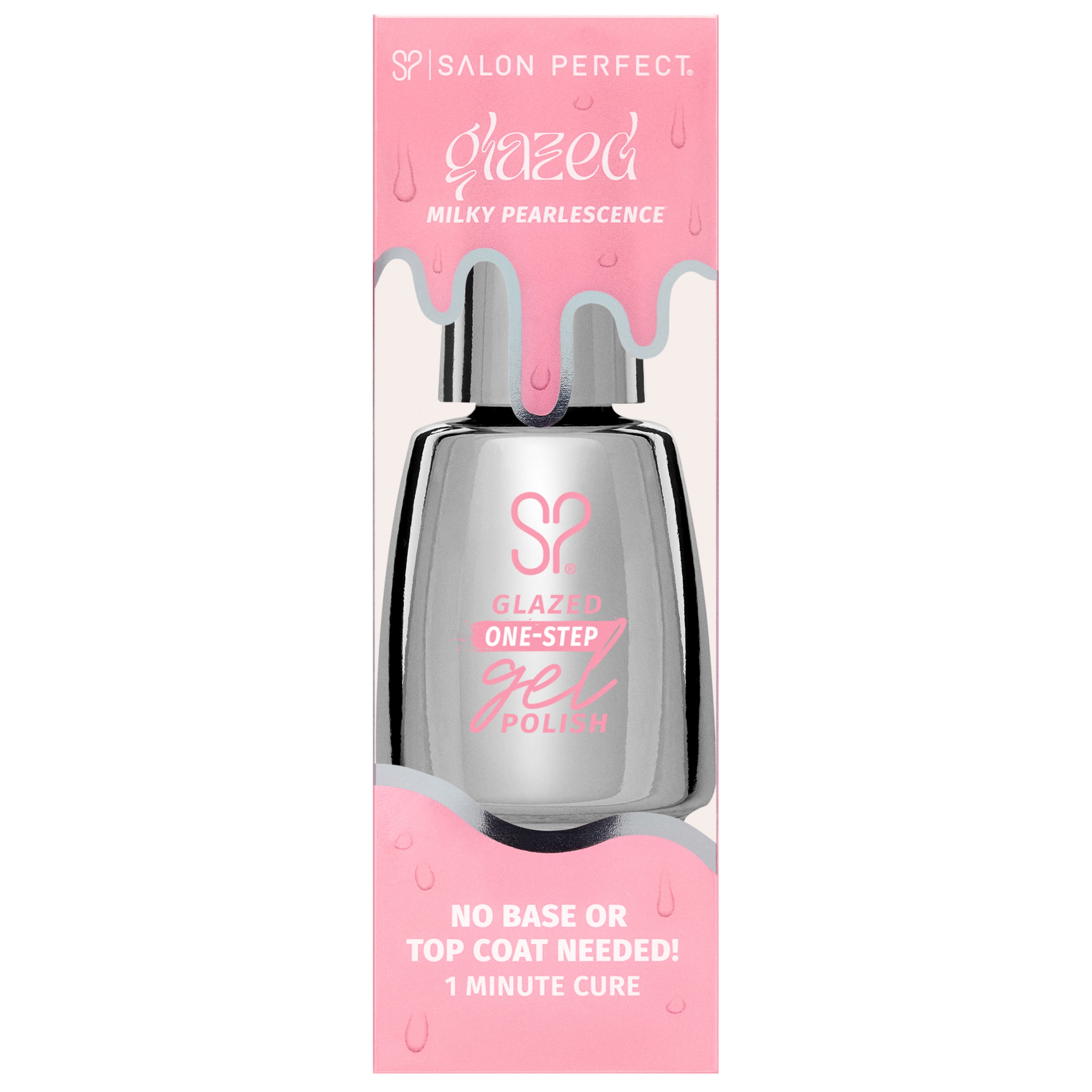 Salon Perfect Glazed One Step Gel, Candy Skies, Pink Nail Polish, 0.5 fl oz