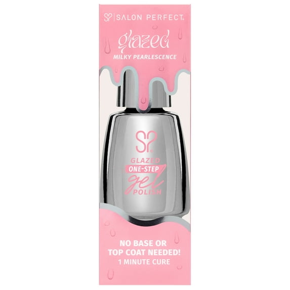 Salon Perfect Glazed One Step Gel, Candy Skies, Pink Nail Polish, 0.5 fl oz