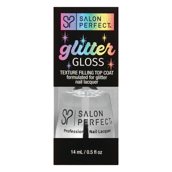 Salon Perfect Top Coat Nail Polish, 626 Glitter Gloss, 0.5 fl oz