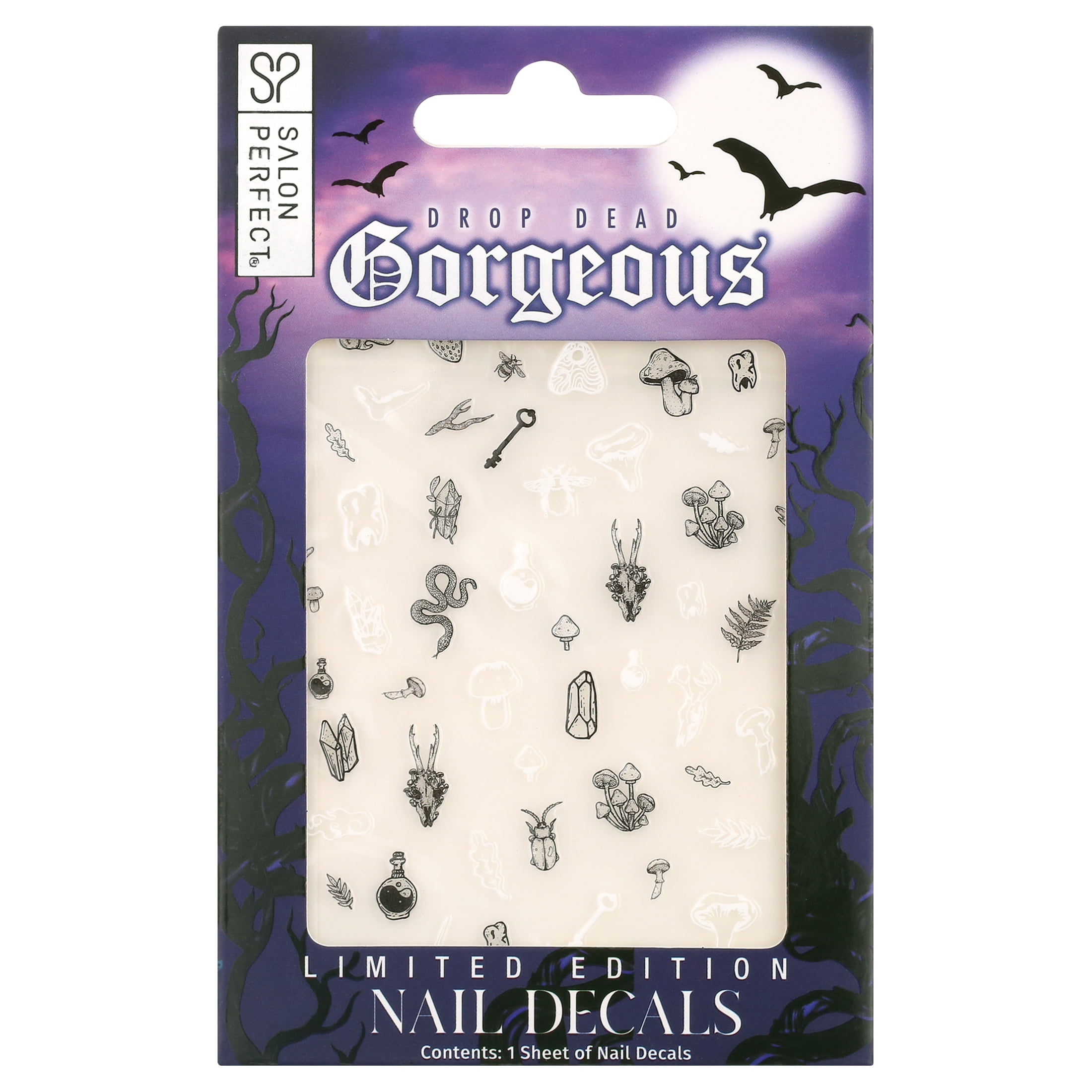 Salon Perfect Halloween Nail Art Stickers, Creepy Nature