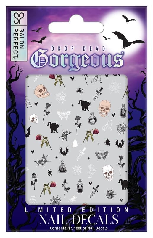Salon Perfect Halloween Nail Art Stickers, Wednesday