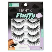 Salon Perfect Light & Fluffy Wispie Fake Lashes False Eyelashes, 694, Black, 4 Pairs