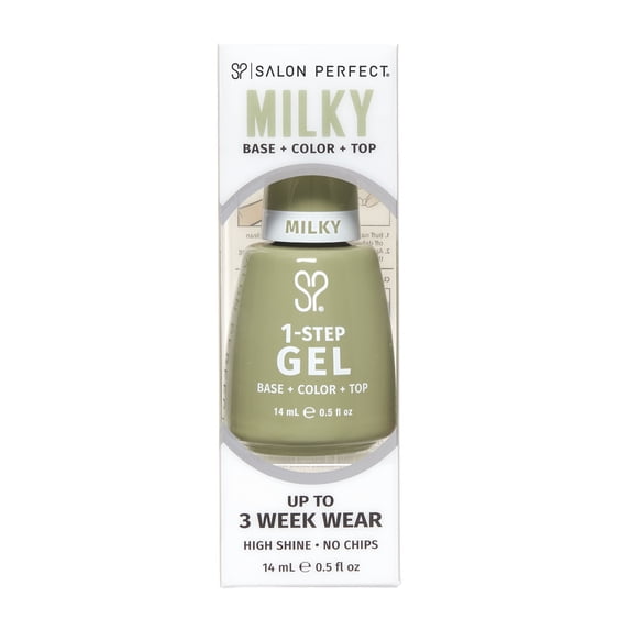 Salon Perfect Milky One Step Gel, Sage, Green Nail Polish, 0.5 fl oz