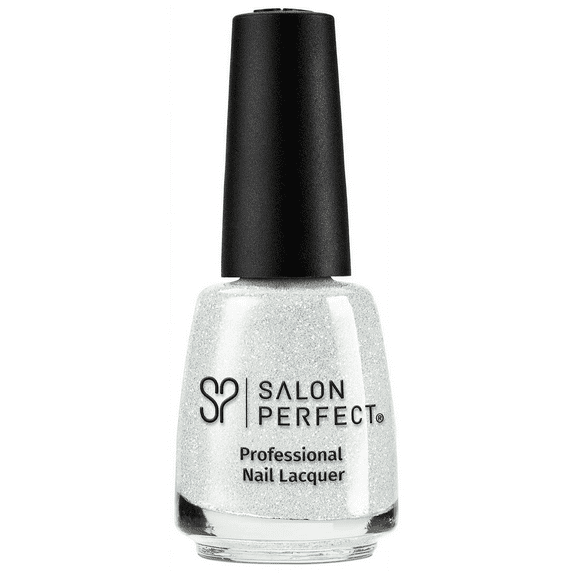 Salon Perfect Nail Polish, 349 She's a Star, White Glitter, 0.5 fl oz