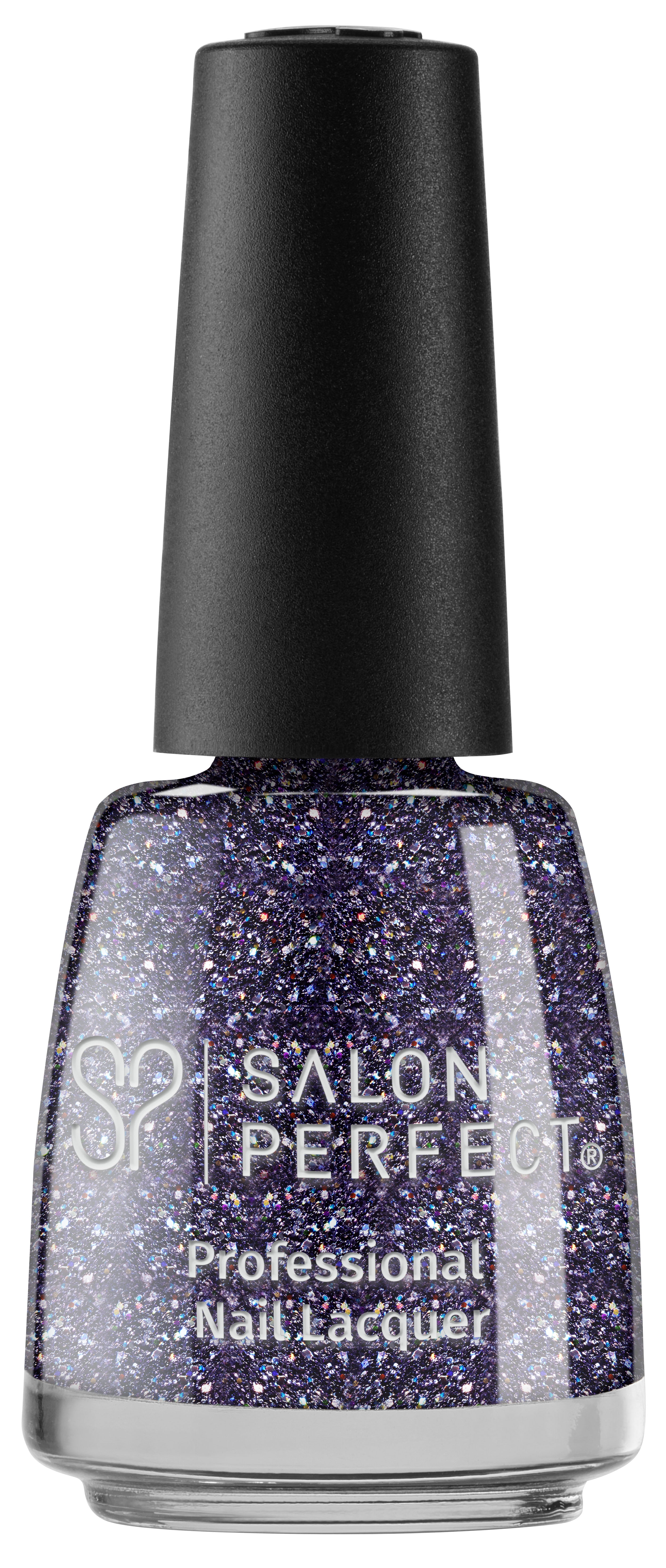 Salon Perfect Nail Polish, Purple Glitter, Last Hoorah 351, 0.5 fl oz