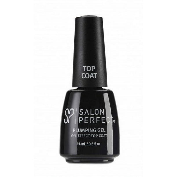 Salon Perfect Nail Polish, Plumping Gel Topcoat, Clear,