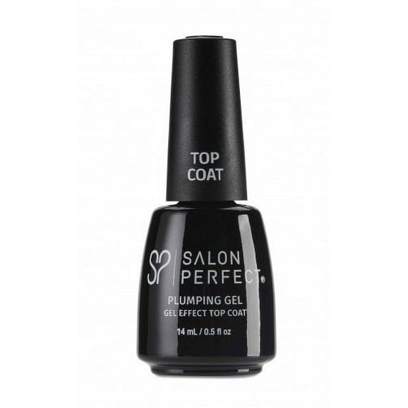 Salon Perfect Nail Polish, Plumping Gel Topcoat, Clear, 0.5oz