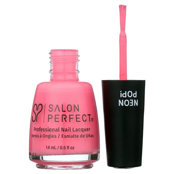 Salon Perfect Nail Polish, Hot Pink Shimmer, Wrapped Around my Pinky 516, 0.5 fl oz