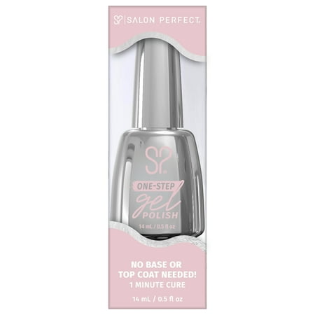 Salon Perfect One Step Gel, Bath Bubbles, Light Pink Nail Polish, 0.5 fl oz