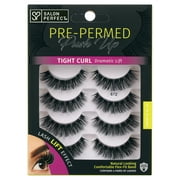 Salon Perfect Pre-Permed False Eyelashes, Dramatic Lift Fake Lashes, 672, 4 Pairs